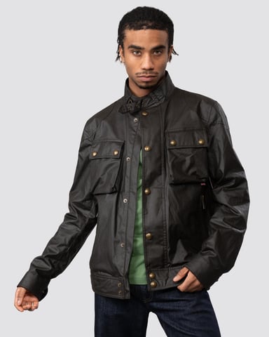 Belstaff Racemaster Heren Waxed Katoenen Compacte Field Jacket