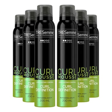 TRESemme Curl Definition Hair Mousse with Long Lasting Control, 6x of 200ml