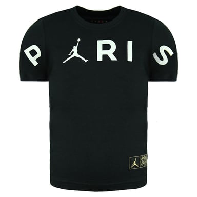 Nike Jordan Paris Korte Mouw Zwart Crew Hals Kinder T-shirt DH1884 010