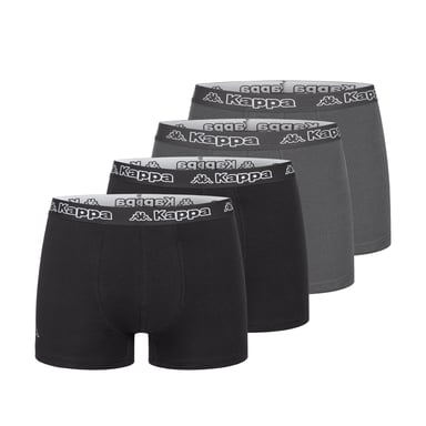 Kappa 4-Pack Boxershorts in Black/Dark Grey