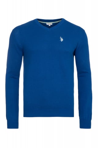 U.S. Polo Assn. V-Neck Pullover in Royal Blue