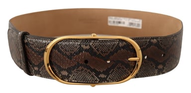 Exotisch Lederen Gouden Ovale Gespriem