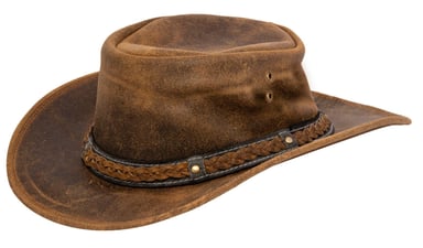 Cowboy Aussie echte lederen Bush-hoed