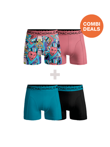 Muchachomalo Heren Boxershorts - 2+2 Pack - Mannen Onderbroeken