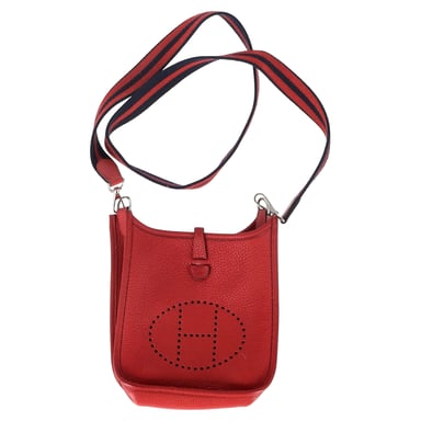 Hermès Evelyn TPN Mini 16 Tas in Rood Leder