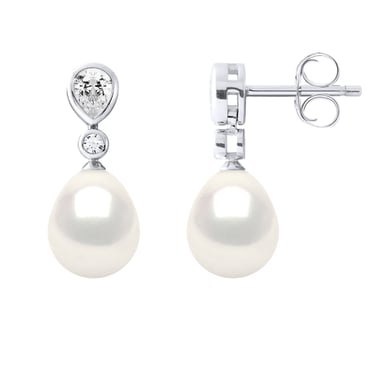 Oorbellen Echte Gecultiveerde Zoetwaterparels Parel 7-8 mm