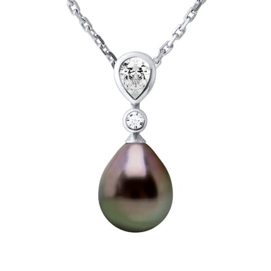 Ketting Jewelry Tahitian Pearl 8-9 mm Pear 925
