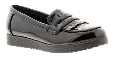 Miss Riot Girls School Shoes Abbie Slip On black