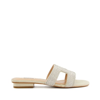 Dune Loupe Synthetische Zilveren Sandalen Voor Dames