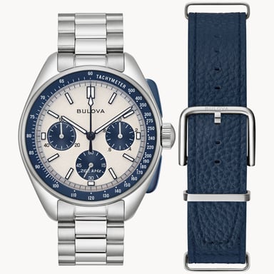 Bulova Lunar Pilot Heren Horloge Zilverkleurig 98K112