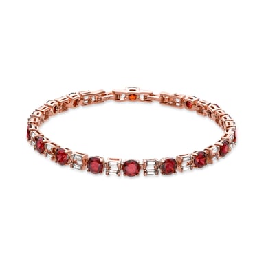 Luxenter armband met robijn zirkonia afgewerkt in 18K geel goud - Miwyn