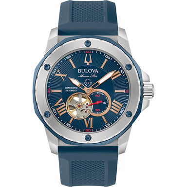Bulova Marine Star Heren Horloge Blauw 98A282