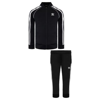 Adidas Logo Kinderen Zwart Trainingspak