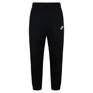 Nike Slim Fit Stretch Taille Zwart Logo Heren Reflecterende Trim Track Broek CU4500