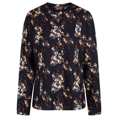 Regatta Groot buitenshuis Vrouwen/dames Makala Bedrukt shirt met lange mouwen (Marine Bloemen)