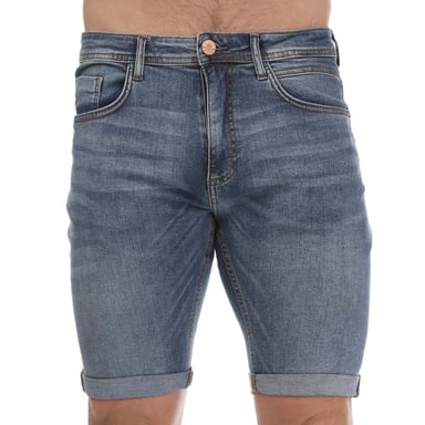 Heren Duck en Cover Zeki Denim Short in Denim