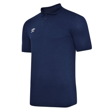 Umbro Heren Essential Poloshirt (Donker marine/wit)