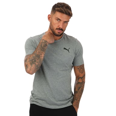 Puma Essentials T-shirt met klein logo voor heren, grijs