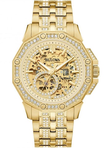 Bulova Octava Heren Gouden Horloge 98A292