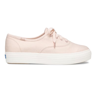 Keds Triple CVO Metallic Canvas Rose Gold Shoes with Rubber Outsole