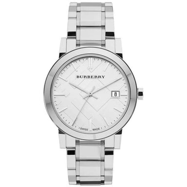 Burberry BU9000 Zilver Wijzerplaat Roestvrij Staal Unisex Horloge