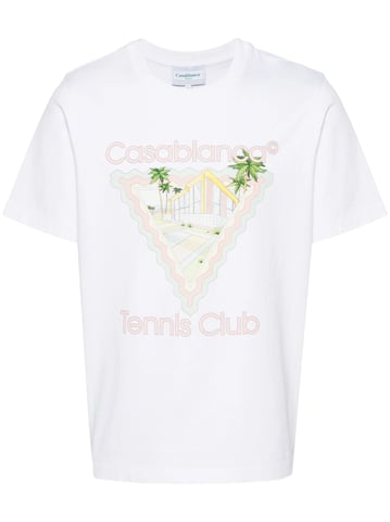 Casablanca Maison De Reve Logo Bedrukt T-shirt in Wit