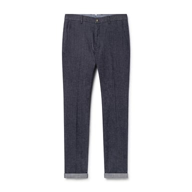 Heren Hackett Chambray Chino in Navy