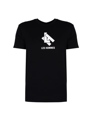 Les Hommes T-Shirt New Logo Mannen zwart