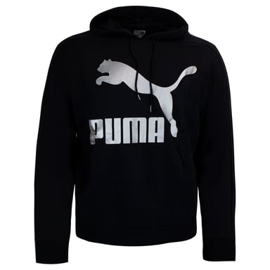 Puma Vrouwen Klassiek Metallic Logo Hoodie Grafische Trui 579056 01