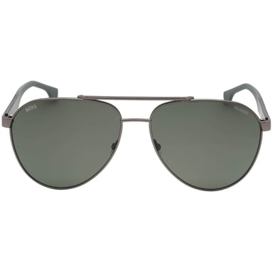 Hugo Boss Grijs Groene Gepolariseerde Lens Matt Ruthenium Zonnebril