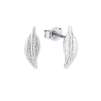 Amor Oorbellen voor dames, sterling zilver 925, zirkonia (synth.) vleugels