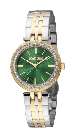 RC5L031M0095 Roberto Cavalli 4894626190292 Womens Quartz Stainless Steel Dark Green Stainless Steel 5 ATM 30 mm Watch
