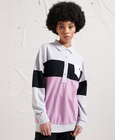 SUPERDRY Energy Dystopia poloshirt met lange mouwen