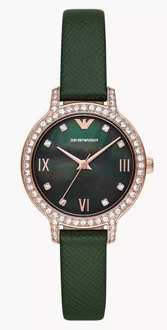 Emporio Armani Cleo Dames Horloge Groen AR11577