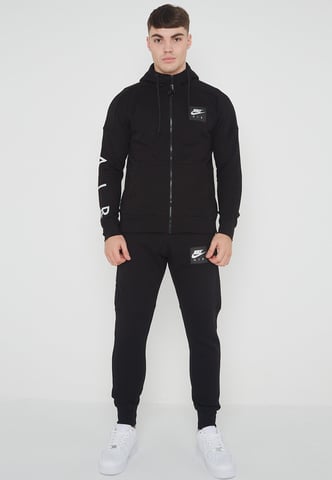 Nike Air Heren Zip Through Trainingspak Set Zwart