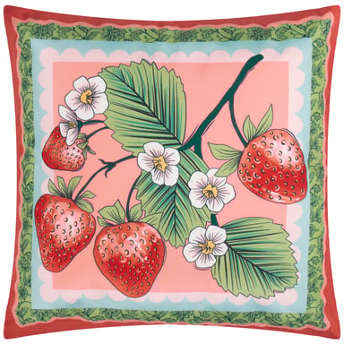 furn. Anemone Strawberries Floral Outdoor Cushion Cover