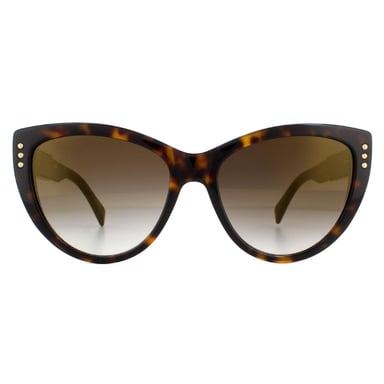 MOSCHINO Zonnebril MOS018/S 086 JL Donker Havana Bruin Goud Mirror