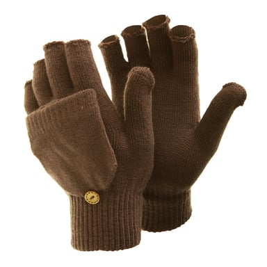 Floso Dames/vrouwen Winterse Toverhandschoenen zonder vingerafdruk (Bruin)