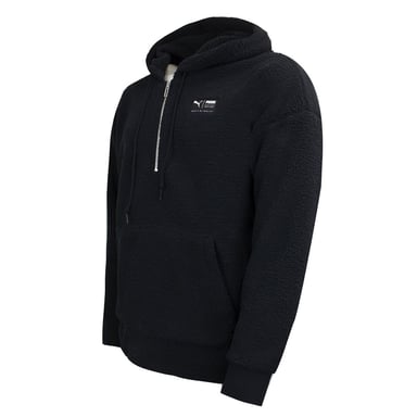 Puma Logo Graphic Lange Mouw Zwart Heren Sherpa Hoodie 577693 01