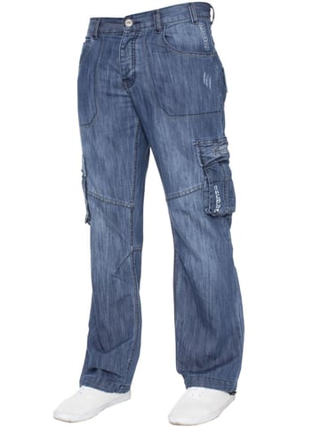 Enzo Men's Combat Denim Jeans