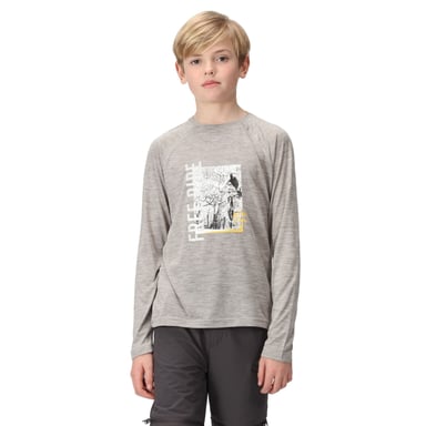 Regatta Burnlee Cycling Marl T-shirt met lange mouwen voor kinderen/Kinderen (Zilvergrijs)