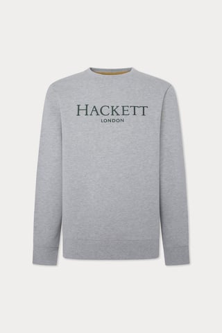 Heritage Hackett Logo Crew Sweat Grey Marl