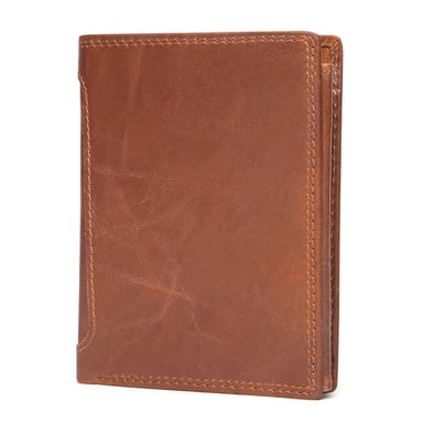 Men's Vintage Genuine Leather Tri-fold Rfid Wallet