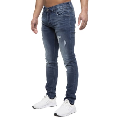 ETO | Mens Hyperstretch Jeans With Distress Effect