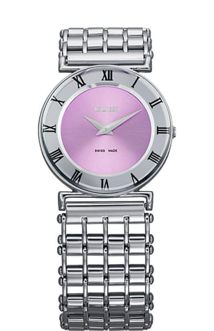 Jowissa Women's Roma Pastell Stainless Steel Purple Dial Roman Numeral Watch