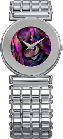 Jowissa Women's Elegance Purple Mother-of-Pearl Stainless Steel Watch