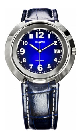 Jowissa Women's Pegasus Blue Leather Date Watch (Blue)
