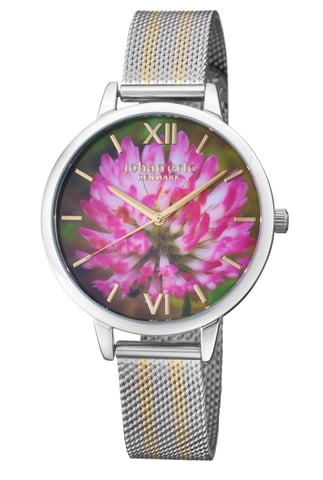 Johan Eric 38mm Rodklover Flower Watch W/ Mesh Strap, Golden/Silvertone