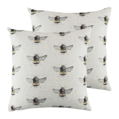 Bee Happy Herhaal Kussens (Twin Pack)