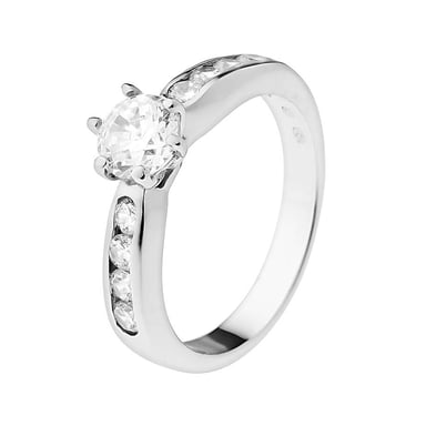 Solitaire 8 mm Zirkonium en Silver Oxiden 925 - Festival
